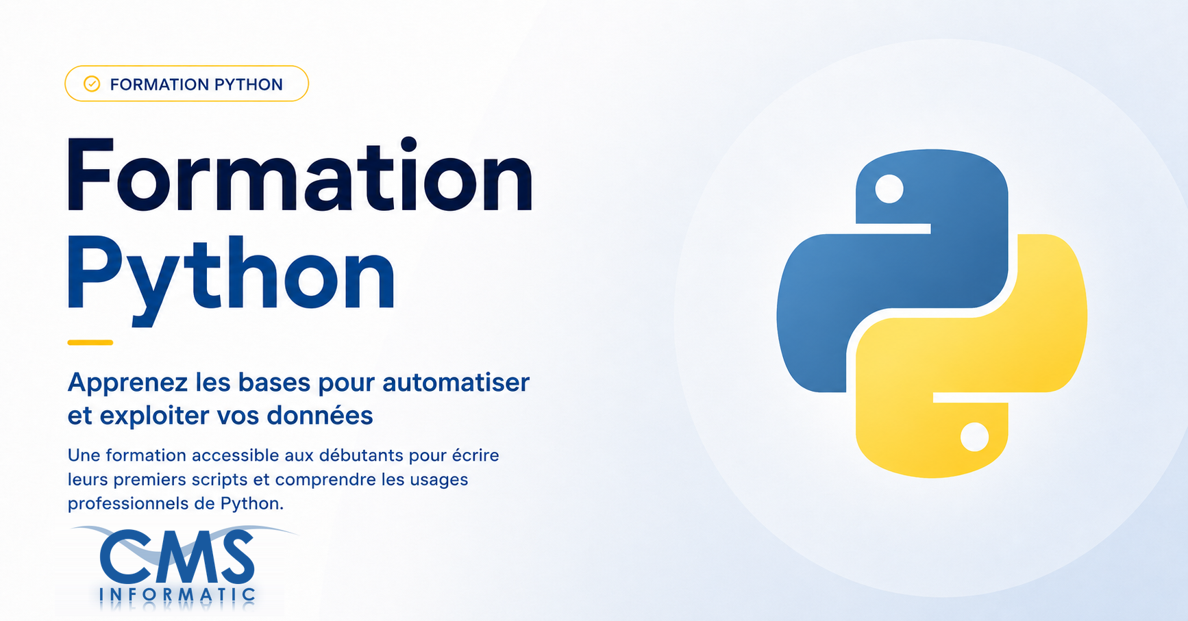 Formation Python pour débutants pour apprendre à automatiser des tâches et exploiter des données – CMS Informatic